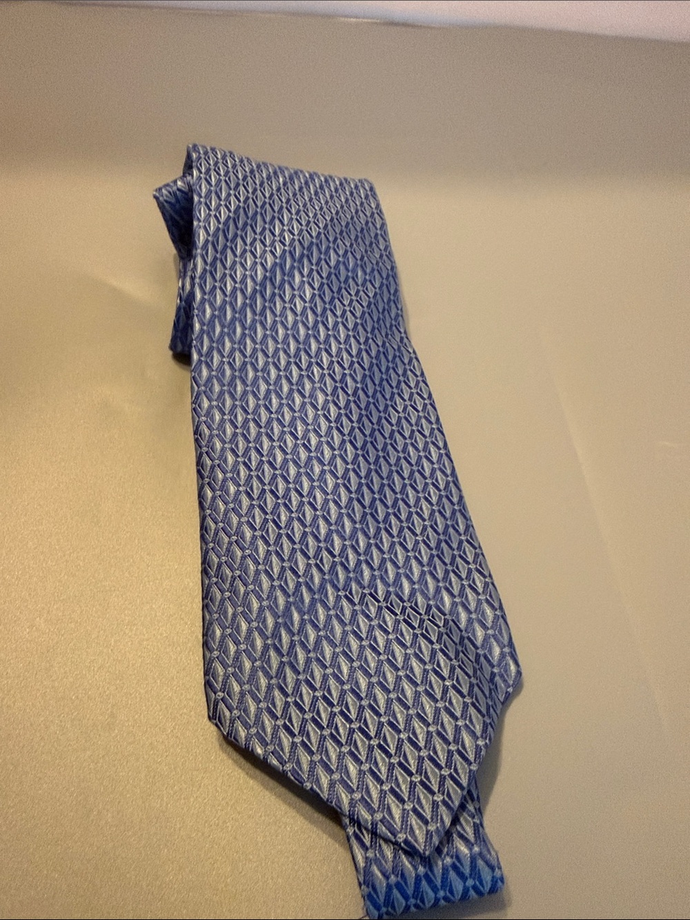 Ted Baker Geometric Blue Silk Tie.
